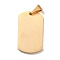 PVD Vacuum Plating 304 Stainless Steel Pendants, Stamping Blank Tag, Rectangle, Golden, 34.5x19.5x2mm, Hole: 8x4mm