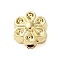 Rack Plating Alloy Beads, Flower, Golden, 7x7x5mm, Hole: 1mm