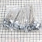 Cotton Candlewick, with Metal Sustainer Tabs, for DIY Candle Making, Bisque, 9cm, 100pcs/set