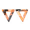 Acrylic Pendants, Triangle, Dark Orange, 34x30x2mm, Hole: 1.5mm