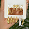 6 Pairs Elegant Geometric Metal Faux Pearl Earring Set for Women
