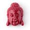 Synthetic Coral Beads, Dyed, Buddha Head, Dark Red, 15.5x11x6mm, Hole: 1.5mm