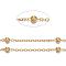 Brass Flat Oval Cable Chains, Satellite Chains, Unwelded, with Card Paper, Golden Color, 2.2x1.7x0.23mm, Bead: 3.5mm
