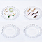 AHADEMAKER 6Pcs Transparent Glass Candle Holder, Tealight Holder, Nail Art Palette, Flat Round with Heart, Clear, 93x13mm, Inner Diameter: 73mm