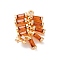 Brass Micro Pave Cubic Zirconia Pendants, Cadmium Free & Nickel Free & Lead Free, with Glass, Firecracker Charms, Real 18K Gold Plated, 19x14.5x3.5mm, Hole: 1.2mm