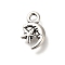 Alloy Pendants, Antique Silver Charms, Moon, 11.5x7.5x2mm, Hole: 1.6mm