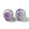 Resin European Beads, Large Hole Beads with Glitter Powder, Round, Purple, 13.5x13mm, Hole: 4mm
