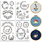 4 Sheets 11.6x8.2 Inch Stick and Stitch Embroidery Patterns, Non-woven Fabrics Water Soluble Embroidery Stabilizers, Garland, 297x210mmm