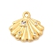 Brass Micro Pave Cubic Zirconia Charms, Nickel Free, Real 18K Gold Plated, Shell Shape, 14x15x3mm, Hole: 1.4mm