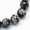 Natural Snowflake Obsidian Round Beads Strands, 8.5mm, Hole: 1.2mm, about 45~47pcs/strand, 15 inch