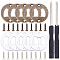 Bottle Opener Sets, with Stainless Steel Bottle Opener, Screws and Mini Steel Screwdriver, Antique Bronze & Stainless steel Color, 42pcs/box
