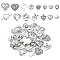 45Pcs 15 Styles Tibetan Styles Alloy Pendants, Mixed Shapes, Antique Silver, 12~20x9.5~33x1.5~3.5mm, Hole: 1.5~3mm, 3pcs/style
