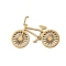 201 Stainless Steel Cabochons, Bicycle, Golden, 16x23x1mm