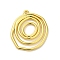 304 Stainless Steel Pendants, Real 18K Gold Plated, Flat Round, 29x24.5x1.7mm, Hole: 1.4mm