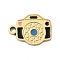 304 Stainless Steel Enamel Charms, Ion Plating(IP), Camera Charm, Real 18K Gold Plated, Black, 12x9x1.5mm, Hole: 1.5mm