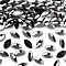 Preciosa® MAXIMA Crystal Fancy Stones, Czech Crystal, 435 14 615 Navette(Horse Eye), Unfoiled, 23980 272 Hematite, 8x4mm