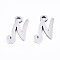 Non-Tarnish 201 Stainless Steel Charms, Laser Cut, Alphabet, Stainless Steel Color, Letter.N, 12.5x6.5x1mm, Hole: 1.4mm