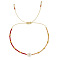 Glass Seed Beads Braided Bead Bracelets, Shell Jewelry for Women, Flat Round with Letter, Letter Z