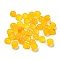 Natural White Jade Dyed Cabochons, Half Round, Orange, 4x2~2.5mm