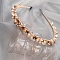 Shiny Elegant Glass Hair Bands, Party Hair Accessories for Girls Women, PeachPuff, 380mm