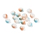 Opaque Spray Painted Glass Beads, Rondelle, Deep Sky Blue, 8x5mm, Hole: 2mm, about 1041pcs/450g