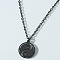 201 Stainless Steel Pendant Necklace for Men, Black, Yin-yang, 23.62 inch(60cm)