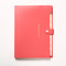 PP 8 Pockets Expanding File Folder, A4 Letter Size Portable Document Holder, with Snap Closure, for School, Office, Light Coral, 325x240mm