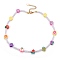 Polymer Clay Fruit Beaded Necklaces, with ABS Plastic Imitation Pearl Beads and Alloy Lobster Claw Clasps, Golden, Colorful, 15.55 inch(39.5cm)