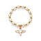 Gold acrylic cross bead bracelet angel cross prayer bead bracelet