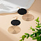 Textured Flat Round Alloy Dangle Earrings, Golden, 102x45mm