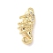 Marine Animal Theme Golden Brass Micro Pave Clear Cubic Zirconia Pendants, Sea Horse, 14x6.5x4.5mm, Hole: 1mm