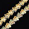 Electroplate Glass Beads Strands, Flower, Clear AB, 12x12.5x7mm, Hole: 1mm, about 54~55pcs/strand, 24.57~24.96 inch(62.4~63.4cm)