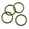 Iron Jump Rings, Open Jump Rings, Cadmium Free & Nickel Free & Lead Free, Antique Bronze, 12x1.2mm, Inner Diameter: 9.6mm, about 3100pcs/1000g