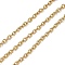 Ion Plating(IP) 304 Stainless Steel Textured Cable Chains, with Spool, Unwelded, Oval, Golden, 3x2.4x0.6mm, about 65.61 Feet(20m)/roll