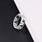 Transparent Resin Finger Rings, Butterfly, White, Inner Diameter: 16mm