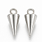Tarnish Resistant 201 Stainless Steel Pendants, Cone, Stainless Steel Color, 13.5x6mm, Hole: 2mm