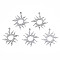 Non-Tarnish 201 Stainless Steel Pendants, Sun, Stainless Steel Color, 28x24x1.5mm, Hole: 1.5mm
