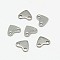 Tarnish Resistant 304 Stainless Steel Links connectors, Heart, Stainless Steel Color, 6x7x1mm, Hole: 0.5mm