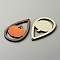Halloween Theme Printed Wood Big Pendants, Teardrop Charms, Pumpkin Pattern, 54.5x34x2.5mm, Hole: 1.6mm