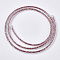 Eco-Friendly PVC Synthetic Rubber Cord, with Paillette/Sequins Inside, Red, 6mm, about 0.98~1.31 yards(0.9~1.2m)/strand