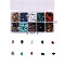 Natural & Synthetic Mixed Gemstone Beads, Chip, 3~5x7~13x2~4mm, Hole: 0.4mm, 200g/box
