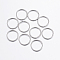 Tarnish Resistant 304 Stainless Steel Open Jump Rings, Stainless Steel Color, 18 Gauge, 12x1mm, Inner Diameter: 10mm