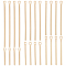 Beebeecraf 24Pcs 6 Style Brass Pendants, Bar Charm, Real 14K Gold Plated, 15~40.5x2x1~1.5mm, Hole: 0.9~1mm, 4pcs/style