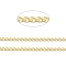 Rack Plating Brass Curb Chains, Unwelded, with Spool, Lead Free & Cadmium Free, Real 18K Gold Plated, Link: 6x3x1mm