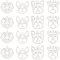 UNICRAFTALE 16pcs 4 Styles Stainless Steel Pendants Dog Head Pattern Pendant Charms Laser Cut Dangle Pendants 32mm Long Hollow Charms for DIY Jewellery Necklace Bracelets Making