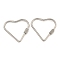 Non-Tarnish 304 Stainless Steel Screw Carabiner Lock Charms, for Necklaces Making, Quick Links, Heart, 32.5x34x2mm