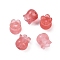 Cherry Quartz Glass Beads, Flower, 10.5x9x9mm, Hole: 1.5mm