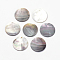 Black Lip Shell Pendants, Flat Round, Black, 30x1.5~3mm, Hole: 1.5~2mm