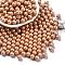 Baking Paint Glass Seed Beads, Round, Dark Salmon, 6mm, Hole: 0.8mm, about 1800pcs/1pound