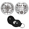 1Pc 201 Stainless Steel Commemorative Coin, with 1Pc Guitar Clip, Pocket Hug Coin, Inspirational Quote Coin, Decision Maker, Flat Round, Flower, 30x2mm
